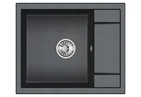картинка Мойка Granula 6002, шварц (черный металлик), кварц от магазина SEFI