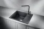 картинка Мойка Granula 6002, шварц (черный металлик), кварц от магазина SEFI
