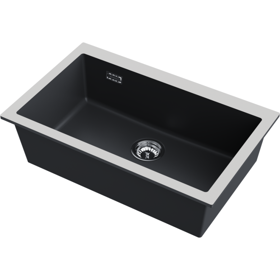картинка Мойка Omoikiri Omishima 76-U-BL Matt Natceramic/черный матовый от магазина SEFI