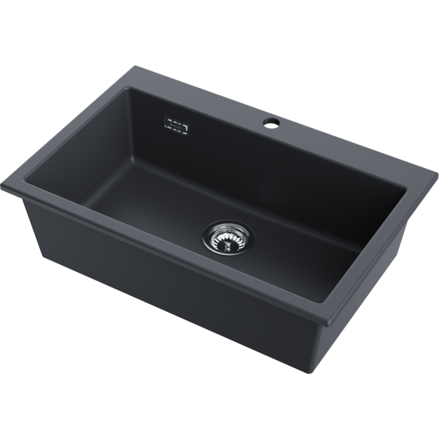 картинка Мойка Omoikiri Omishima 76-BL Matt Natceramic/черный матовый от магазина SEFI