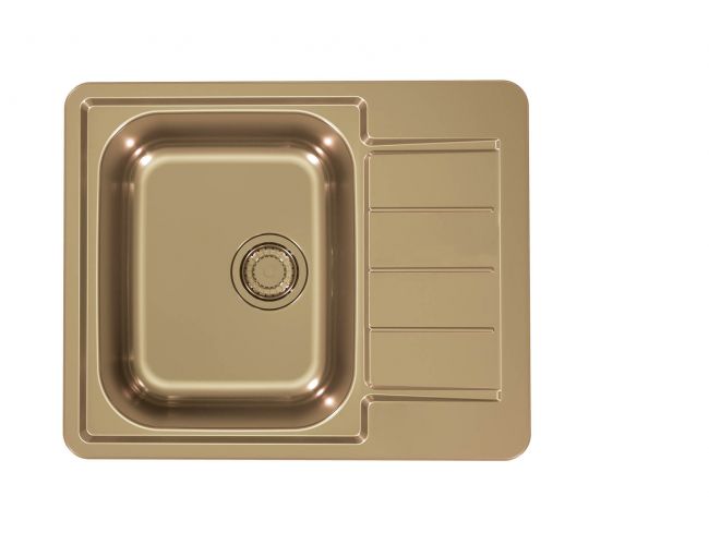 картинка Мойка Alveus LINE MONARCH 110-BRONZE 610x500 в комплекте с выпуском и сифоном от магазина SEFI