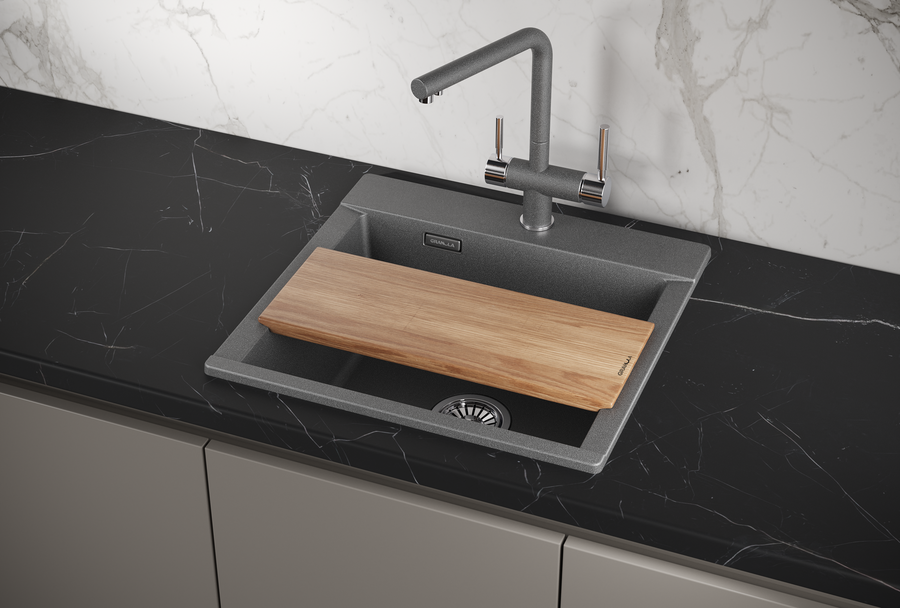 картинка Мойка Granula ES-5201, графит (черно-серый), кварц, ESTETICA от магазина SEFI
