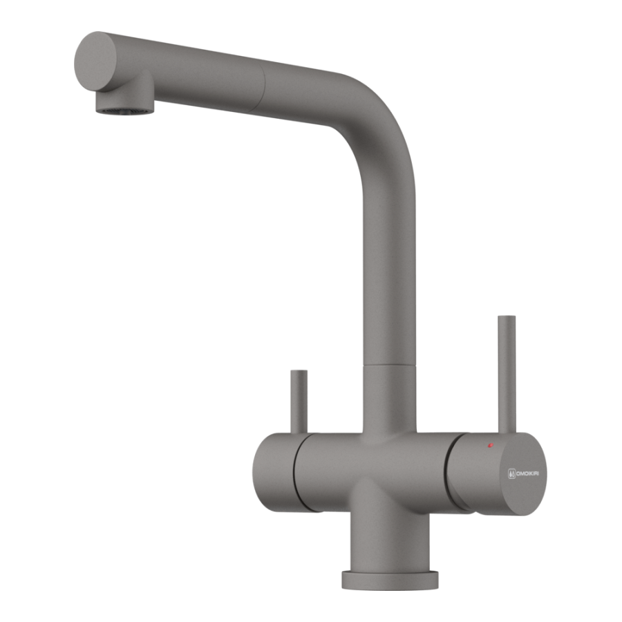 картинка Смеситель для кухни Omoikiri Takamatsu-S-GR латунь/leningrad grey от магазина SEFI