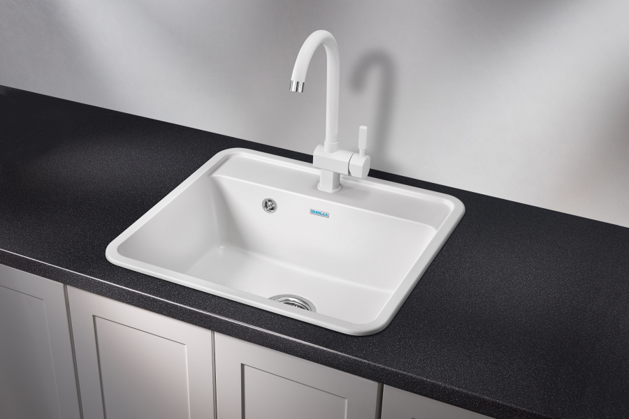 картинка Мойка Granula 5601, белый, СтандАРТ кварц от магазина SEFI