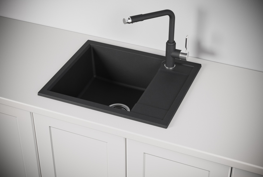 картинка Мойка Granula 6002, черный, кварц от магазина SEFI