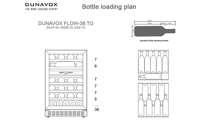 картинка Встраиваемый винный шкаф Dunavox DAUF-38.100DC от магазина SEFI