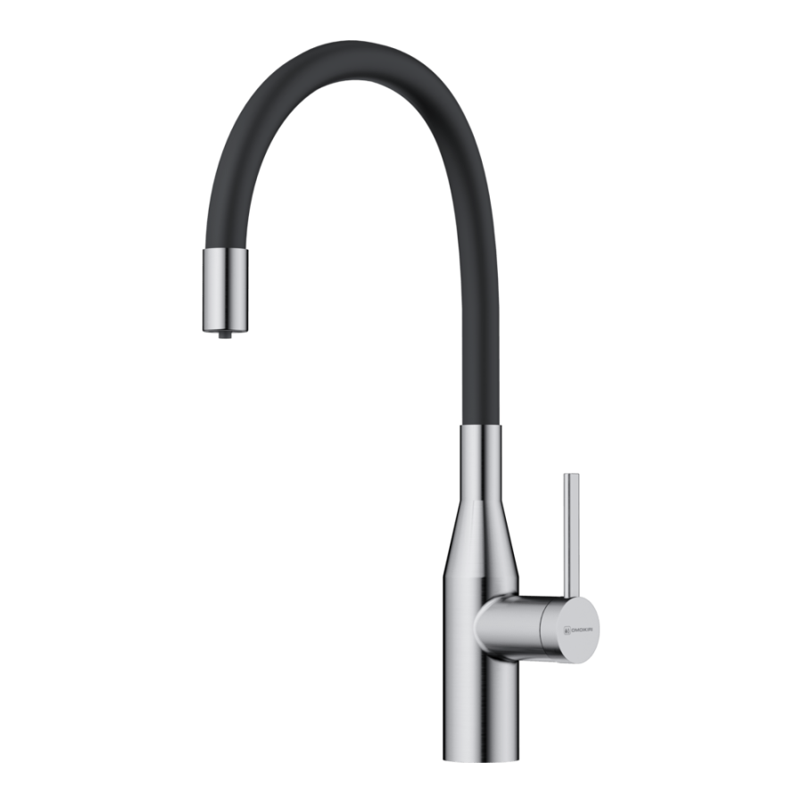 картинка Смеситель для кухни Omoikiri Yatomi 2 Plus BN-BL латунь/нержавеющая сталь/черный от магазина SEFI