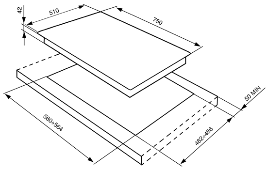 картинка Варочная панель Smeg P755SN1 от магазина SEFI