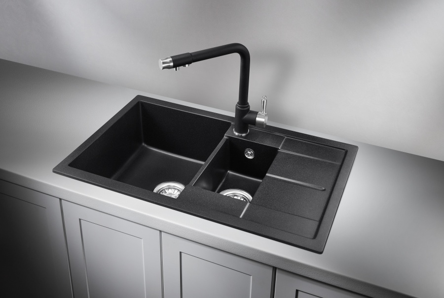 картинка Мойка Granula 7802, черный, кварц от магазина SEFI