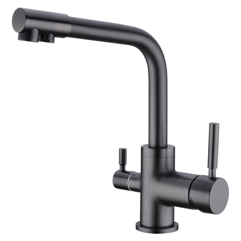 картинка Смеситель для кухни с подключением к фильтру, EMAR ЕС-3003, покрытие PVD, цвет Чёрный от магазина SEFI