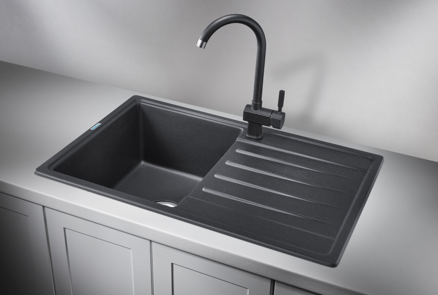 картинка Мойка Granula 7602, черный, СтандАРТ кварц от магазина SEFI