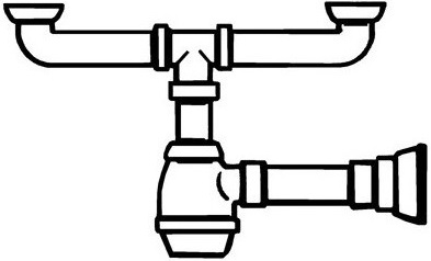 картинка Сифон для двух чаш Smeg 3713 от магазина SEFI
