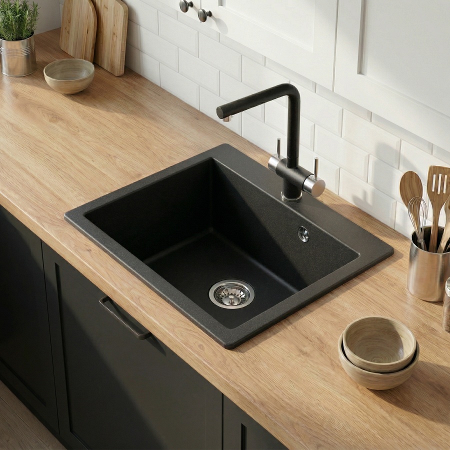 картинка Мойка Granula 5102, черный, кварц от магазина SEFI