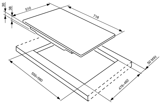 картинка Варочная панель Smeg P705VTES от магазина SEFI