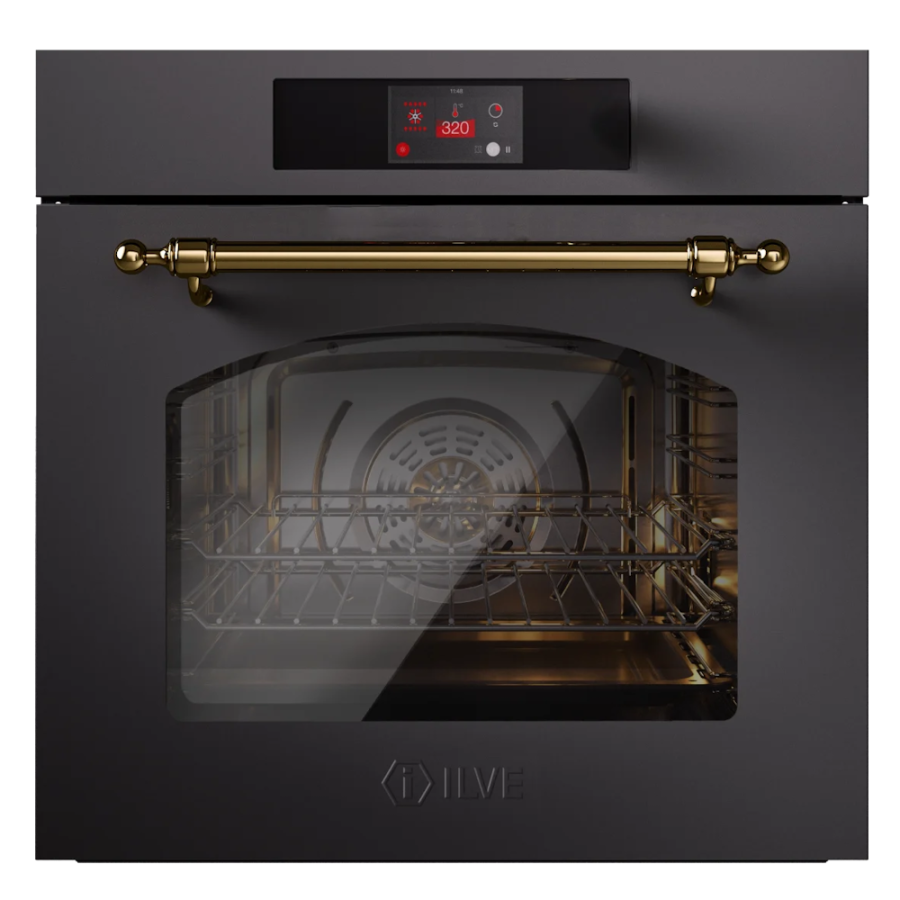 картинка Духовой шкаф ILVE Nostalgie OV601NTPY/MGG матовый графит (фурн.латунь) от магазина SEFI