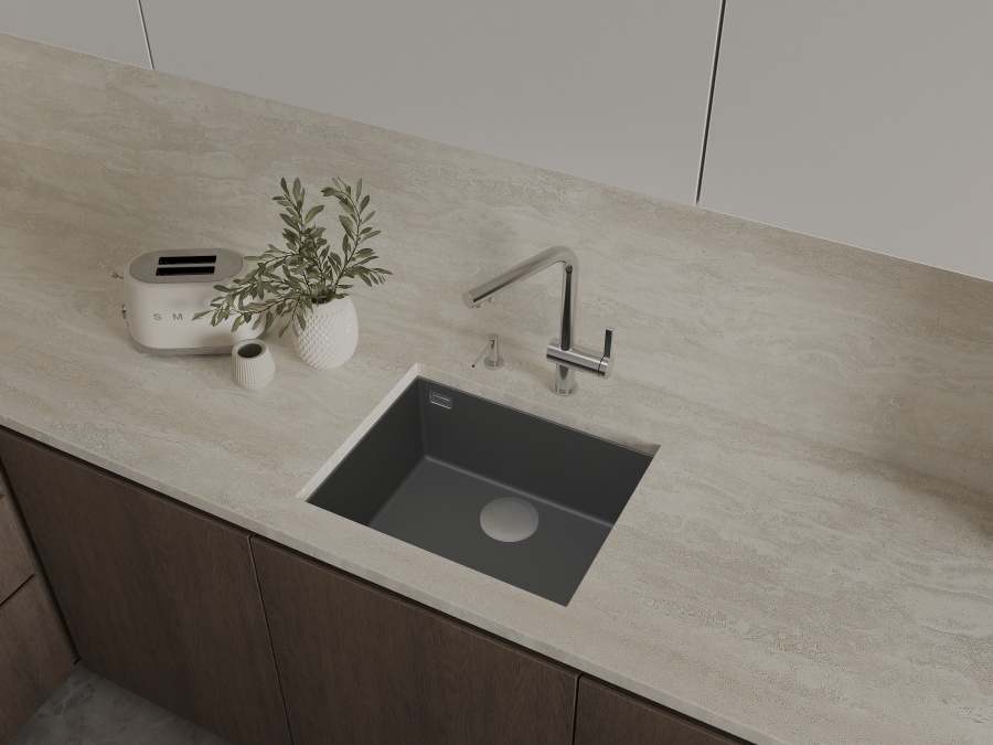 картинка Мойка Rivelato STRIA 5649 1-чаш 560*435 Бетон 801 от магазина SEFI
