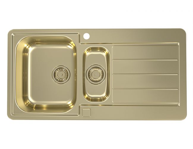 картинка Мойка Alveus LINE MONARCH 10 COPPER 980X500 1+1/2 в компл. с выпуском без сифона, от магазина SEFI