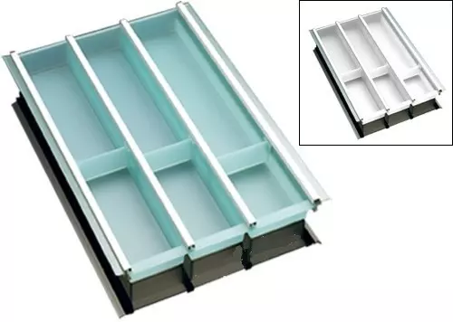 картинка Лоток под столовые приборы в шкаф 400мм Blum, Grass аквамарин от магазина SEFI