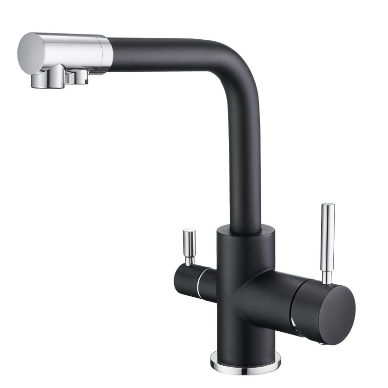 картинка Смеситель для кухни с подключением к фильтру, EMAR ЕС-3003, цвет Оникс от магазина SEFI