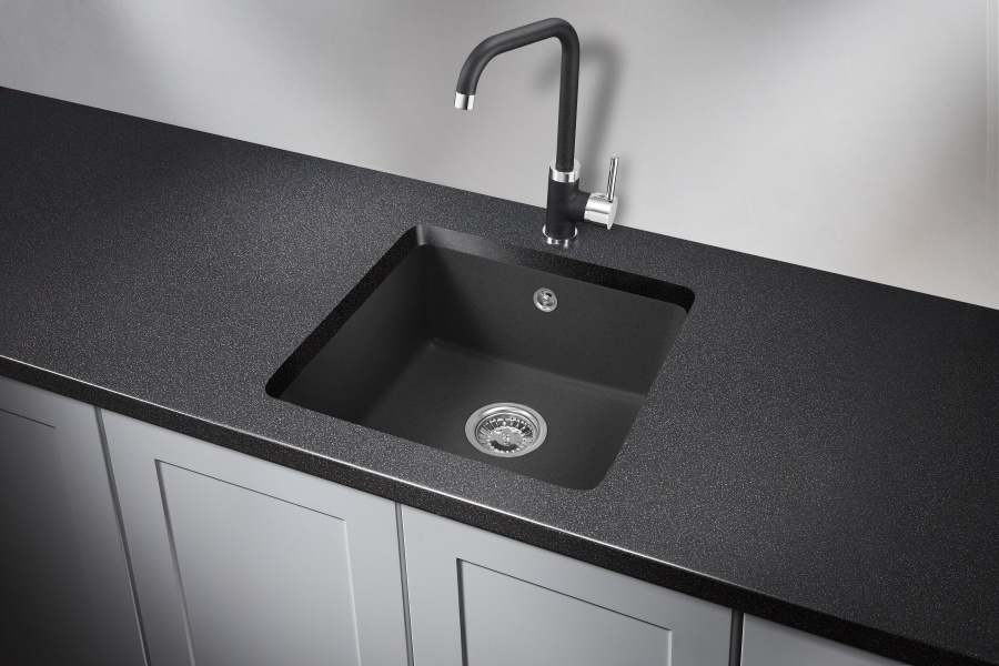 картинка Мойка Granula 3801, черный, кварц от магазина SEFI
