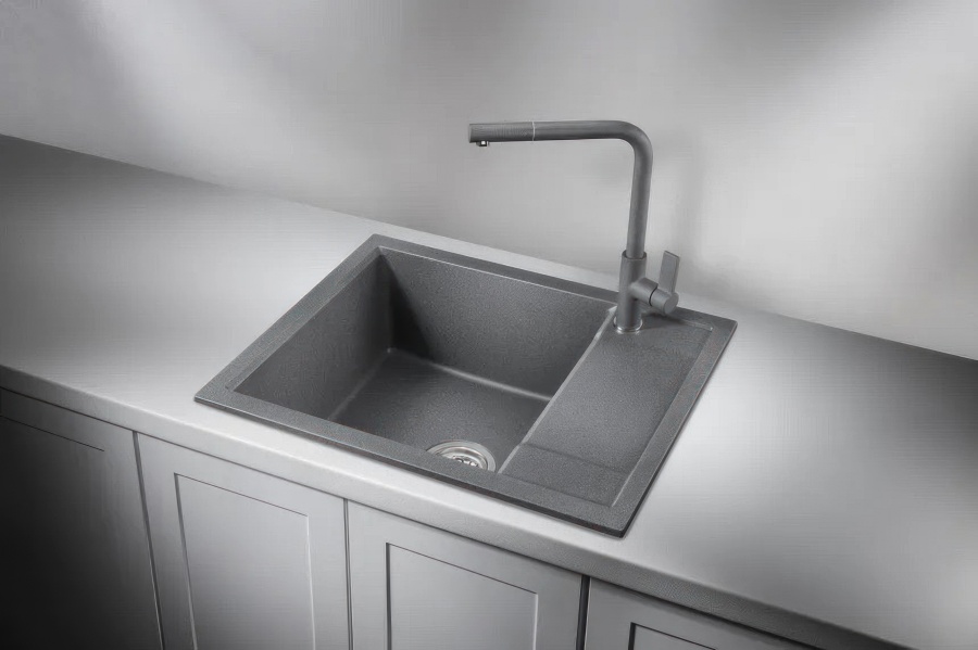 картинка Мойка Granula 6002, графит (черно-серый), кварц от магазина SEFI