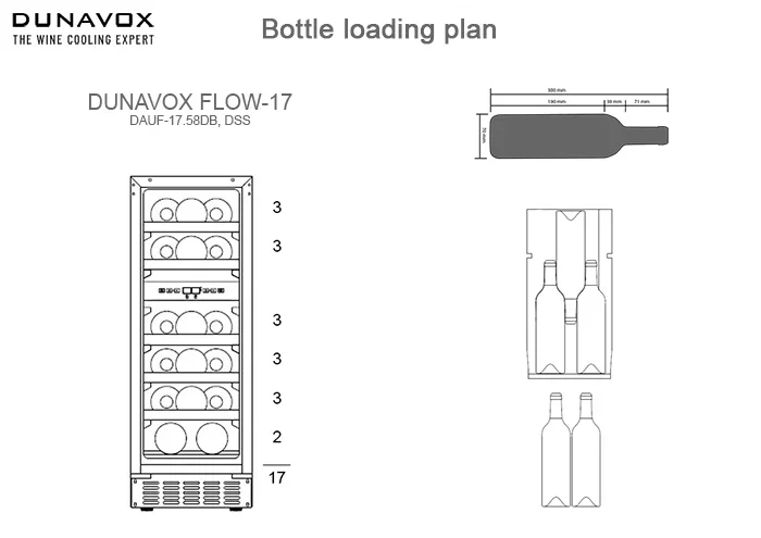 картинка Встраиваемый винный шкаф Dunavox DAUF-17.58DC от магазина SEFI