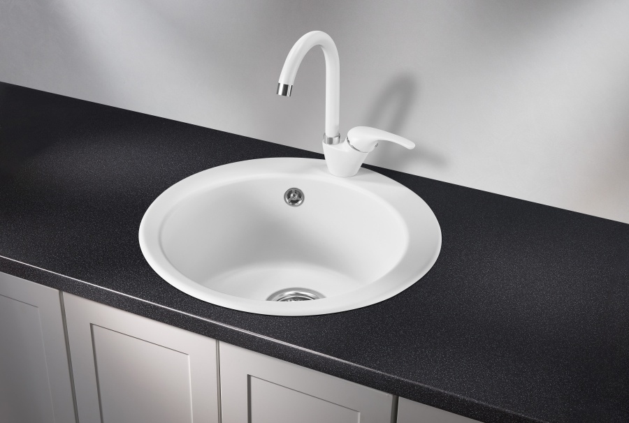 картинка Мойка Granula 4801, арктик (белый), кварц от магазина SEFI