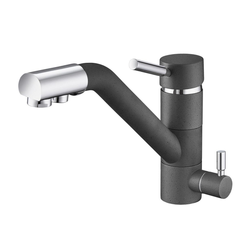картинка Смеситель для кухни с подключением к фильтру, EMAR ЕС-3008, цвет Антрацит от магазина SEFI