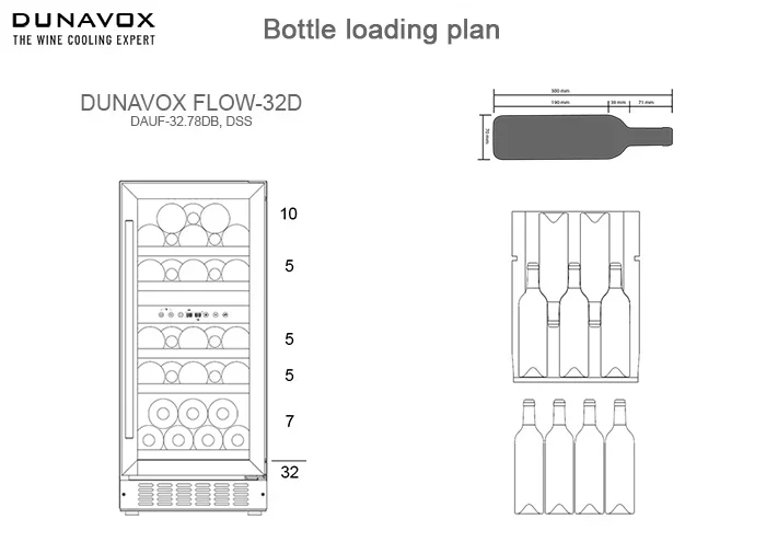 картинка Встраиваемый винный шкаф Dunavox DAUF-32.78DC от магазина SEFI