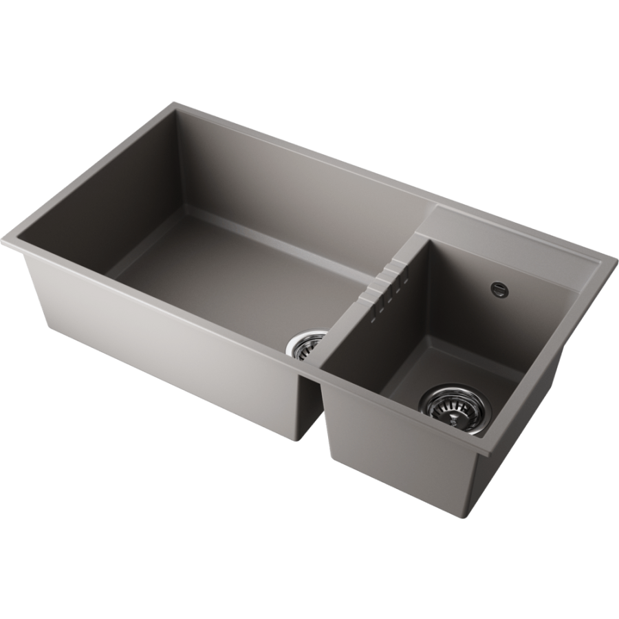картинка Мойка Omoikiri Tedori 85-2-U-GR Tetogranit/leningrad grey от магазина SEFI