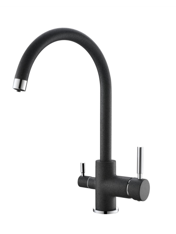 картинка Смеситель для кухни с подключением к фильтру, EMAR ЕС-3007, цвет Антрацит от магазина SEFI