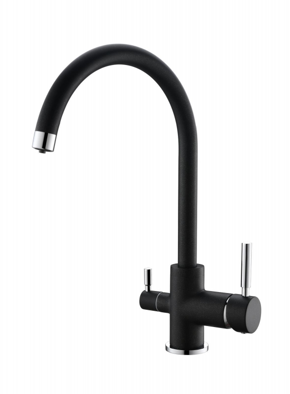 картинка Смеситель для кухни с подключением к фильтру, EMAR ЕС-3007, цвет Оникс от магазина SEFI
