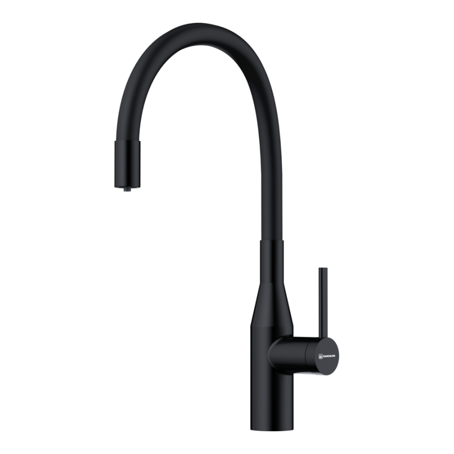картинка Смеситель для кухни Omoikiri Yatomi 2 Plus GB-BL латунь/графит/черный от магазина SEFI