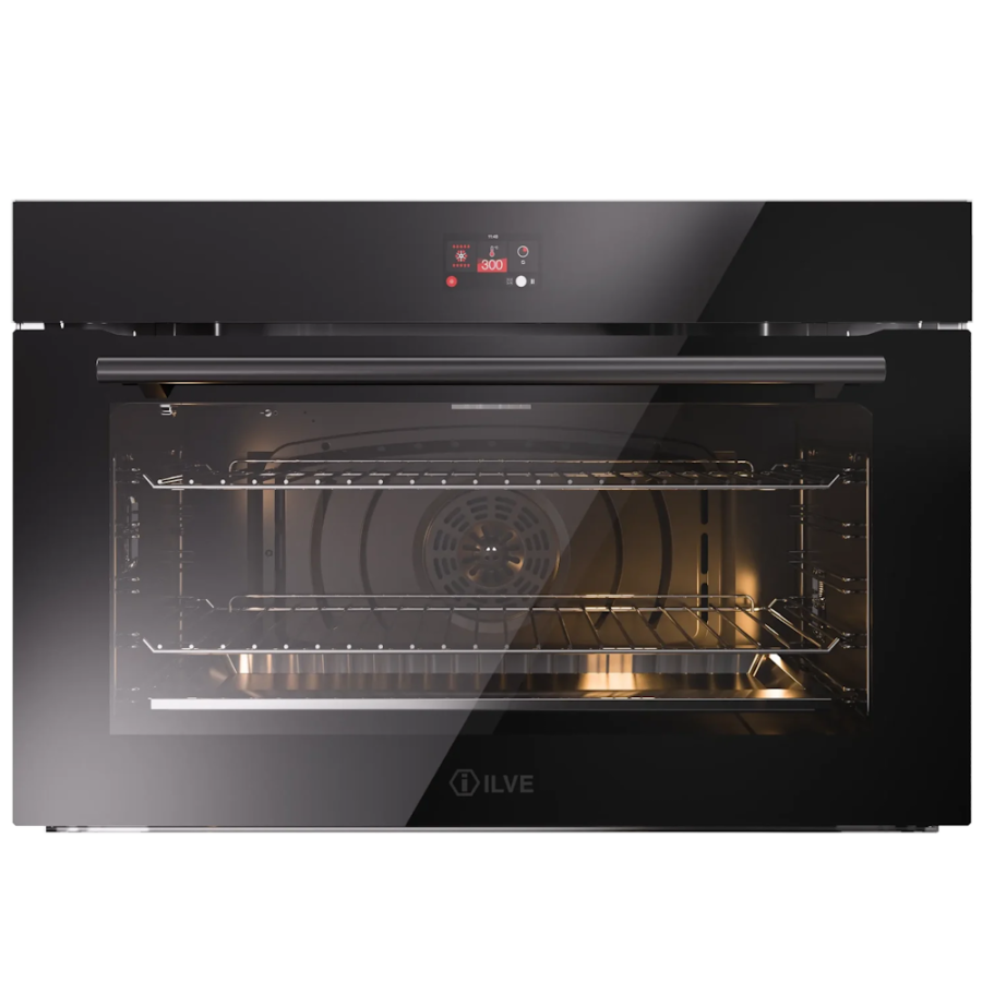 картинка Духовой шкаф ILVE OV91GT31/BK глянцевый черный (фурн. матовый черный) от магазина SEFI