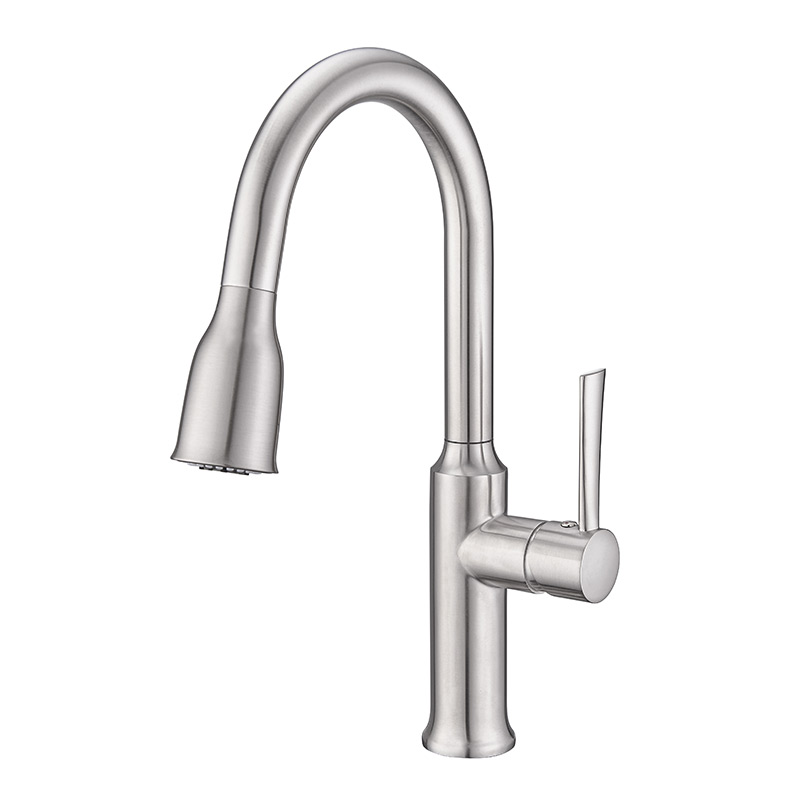 картинка Смеситель для кухни c выдвижной лейкой, EMAR 7011, цвет сатин от магазина SEFI