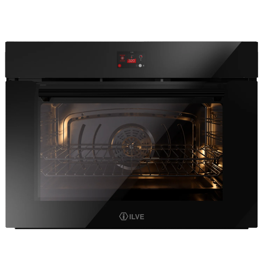 картинка Духовой шкаф ILVE OV80GT31/BK глянцевый черный (фурн. матовый черный) от магазина SEFI