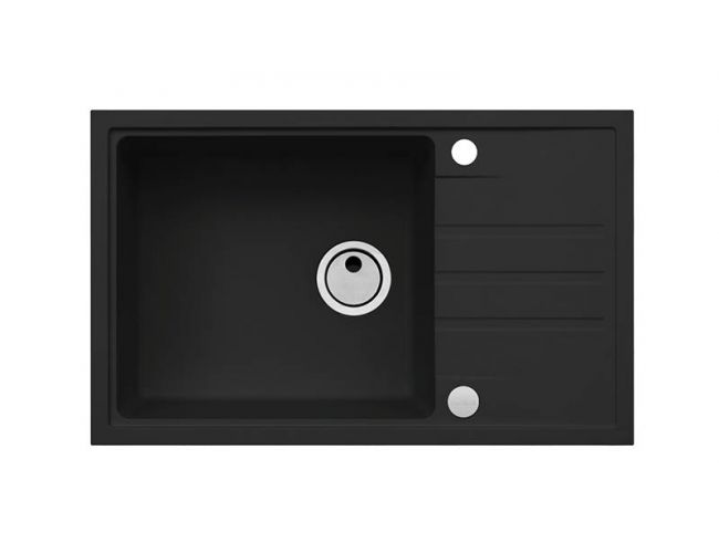картинка Мойка Alveus INTERMEZZO 130 GRANITAL DEEP BLACK-G90 780X480X200 1X в ком.с сифоном 1117292 от магазина SEFI
