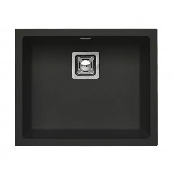 картинка Мойка Alveus GRANITAL+ QUADRIX 50 DEEP BLACK-G90 560X460X200 с сифоном 1133398 от магазина SEFI