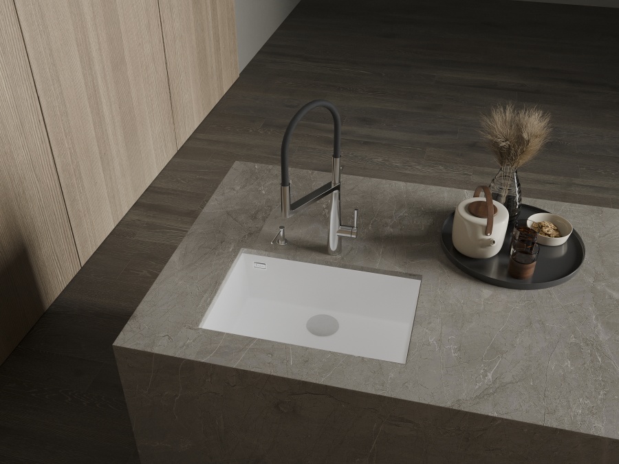 картинка Мойка Rivelato STRIA 6963 1-чаш 690*443 Белый 101 от магазина SEFI