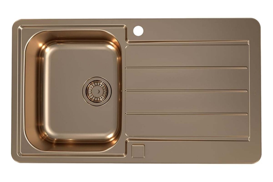 картинка Мойка Alveus LINE 20 MONARCH COPPER 860x5001x в комплекте с выпуском без сифона от магазина SEFI