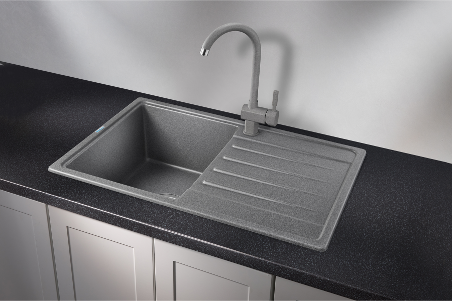картинка Мойка Granula 7602, графит, СтандАРТ кварц от магазина SEFI