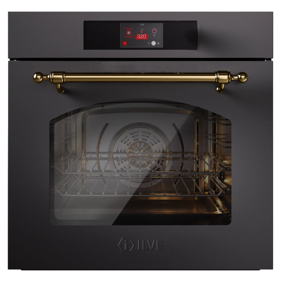 картинка Духовой шкаф ILVE Nostalgie OV601NT3/MGG матовый графит (фурн. латунь) от магазина SEFI