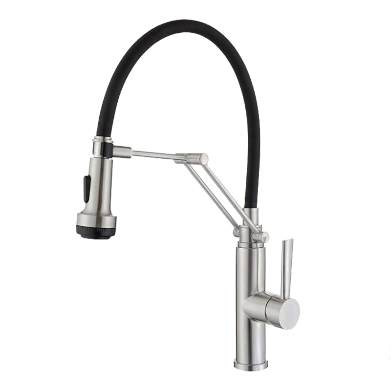 картинка Смеситель для кухни с гибким изливом и 4 режимами струи, EMAR 7012, цвет сатин от магазина SEFI