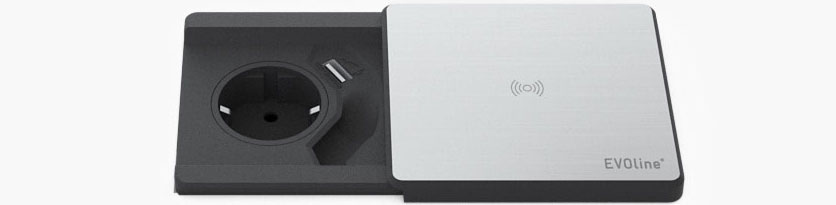 картинка Мебельная розетка EVOline Square80 927.00.036 от магазина SEFI