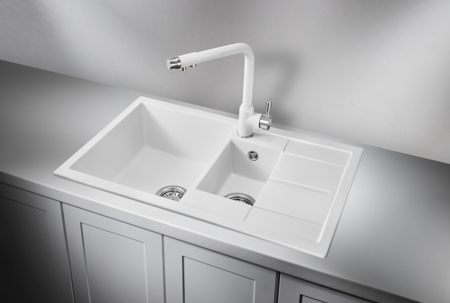 картинка Мойка Granula 7802, арктик (белый), кварц от магазина SEFI