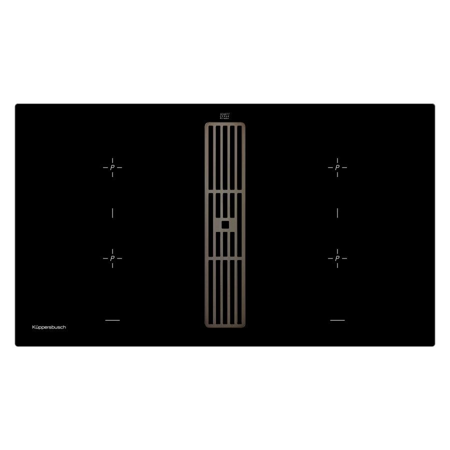картинка Индукционная варочная панель с вытяжкой KMI 9850.0 SR черный хром Куперсбуш / Kuppersbusch от магазина SEFI