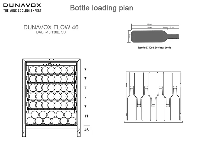 картинка Встраиваемый винный шкаф Dunavox DAUF-46.138C от магазина SEFI