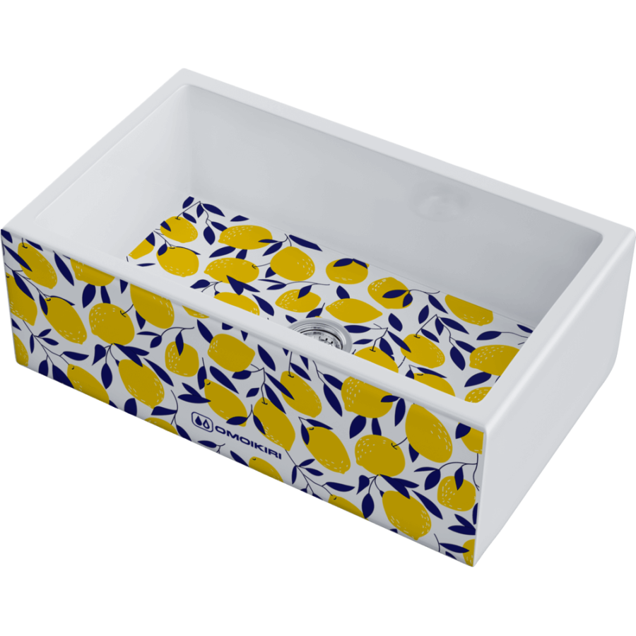 картинка Мойка Omoikiri Mikura 76-Lemon Natceramic/белый от магазина SEFI