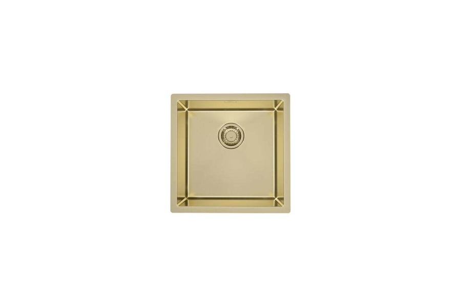 картинка Мойка Alveus QUADRIx 30 MONARCH GOLD 450x450x200 в комплекте с выпуском без сифона от магазина SEFI