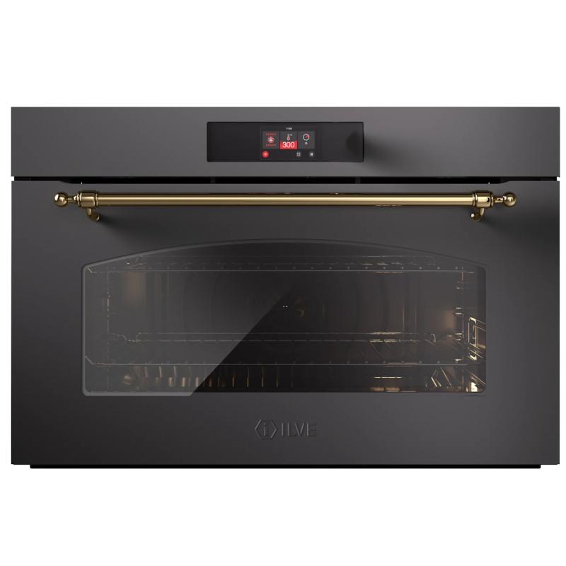 картинка Духовой шкаф ILVE Nostalgie OV91NT31/MGG матовый графит (фурн. латунь) от магазина SEFI